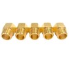 5 Pack Solid Brass 1/2" Female NPT x 1/2" Male
