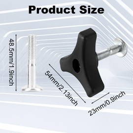 Cipszoely 2 Pcs Lawn Mower Handle Parts, Universal Lawnmower Handle Wing Nut, Triangle Lawn Mower Handle Replacement Parts for Most Lawnmower Handle Parts Garden Tools