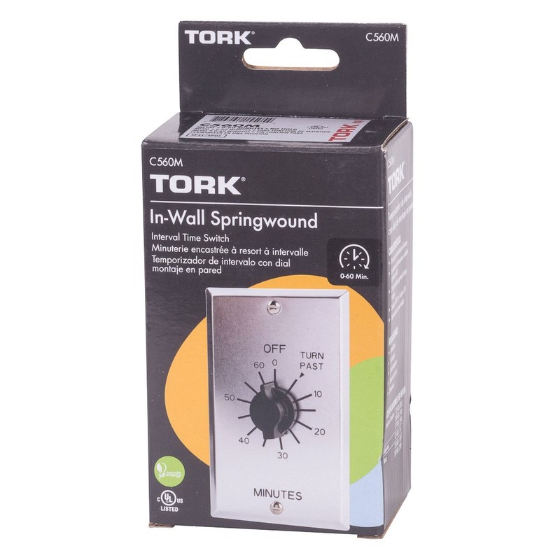 TORK C560M Spring-Wound In-Wall Twist Timer with Commercial Style Metal
