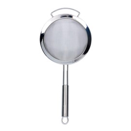 Restaurantware 17 in Stainless Steel Fine Mesh Strainer - German Standard Sieve Sifter with Ergonomic Handle, Dishwasher Safe - Reinforced Metal Food Strainer for Quinoa, Soup, Sauce, Baking