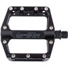 CONTEC 2 x Aluminium Platform Pedal 2Black Heavy Duty Durable