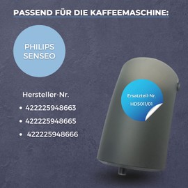 Lichtblau Water Tank 2582 I 0.7 Litre I 230 x 138 mm I HD5011/01 Suitable for Senseo CSA210 CSA220 HD6552 HD6553 HD6554 HD6556 HD7810 HD7811 HD7812-422 225944 8665 - 422225948666