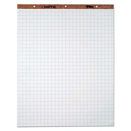 TOPS Easel Pads, Quadrille Rule, 27 x 34, White, 50 Sheets, 4 Pads/Carton