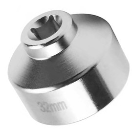 WINTOWIN 1 ¼" Low Profile Oil Filter Wrench Socket for 2.2L GM Ecotec Engines,32mm 6-Point Socket,3/8" Drive Oil Filter Removal Tool (Silver)