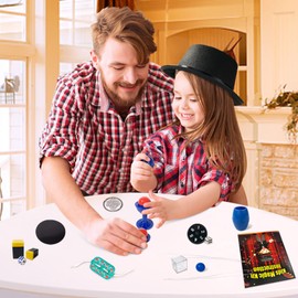 Magic Tricks Set for Kids, Amazing Cosplay Costume Dress Magic Kit, Magic Made Easy Range Included Magic Wand, Top Hat, Fancy Costume Dress & Much More Magic Props, Box Of Tricks Gifts for Age 5+