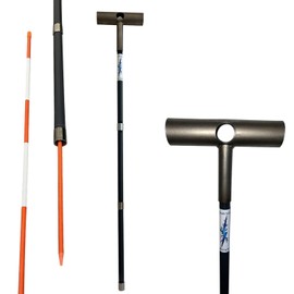 Keyfit Tools Keyfit Tools Lightning Rod Driveway Markers Installation Tool Snow Plow Stakes Lightning Fast Super Easy Install in Soft Ground Heavy Duty Stainless Steel & High Impact HDPE for 5/16" 4' Markers