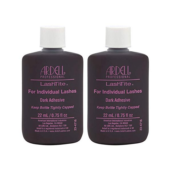 Ardell Lashtite Adhesive, Dark, 0.75 fl.oz. Bottle (2-Pack)