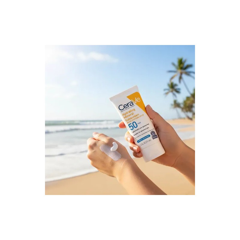Cerave Hydrating Mineral Sunscreen Spf 50 Face 75ml
