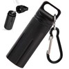 Portable Ashtray, Completely Waterproof, Pill Case with Carabiner, Moisture Resistant,