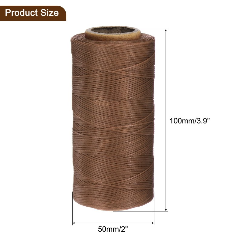 Sourcing Map 150D Flat Waxed Thread 0.8mm 284 Yards Polyester
