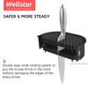 Universal Knife Block for Kitchen, WELLSTAR Knife Holder without Knives,
