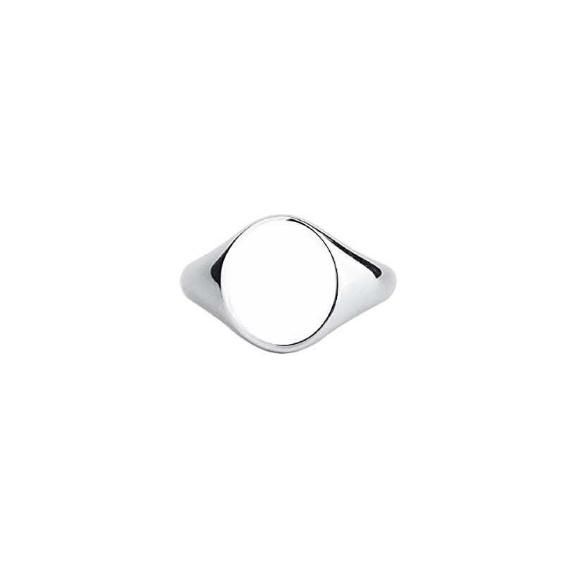 FeatherWish 925 Sterling Silver Ring Retro Vintage Style Signet Oval