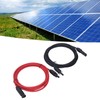 2pcs 12AWG 4mm² Solar Panel Extension Cable Black Red Solar