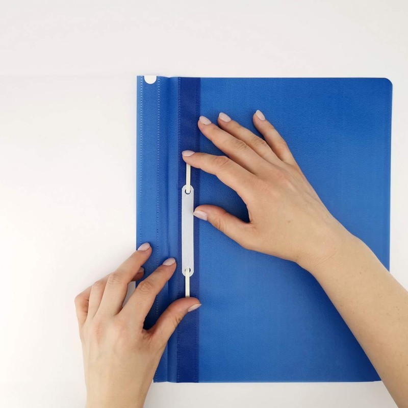 D.RECT Pack of 25 A4 plastic file folders with transparent