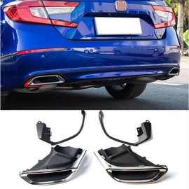 QPCRAP Exhaust Muffler Tail Pipe Tip Tailpipe Modified Upgrade with Bracket Fit for Honda Accord 2018 2019 2020 2Pcs Left Driver Right Passenger Side