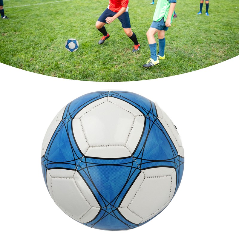 Soccer Ball Blue and White Color Thicked Size 5 Children