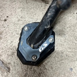 ZEXDDI Passend für B&MW F800GS F900GS F850GS F750GS Adventure Kickstand Plate Motorrad CNC Seitenständer Verlängerung Pad F850 GS Adventure F 750 850 GSA F 900 GS ADV (Grau)