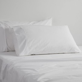 Logan & Mason 300 Thread Count Fitted Sheet, Single Bed Extra Long, White