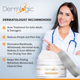 Acne Treatment Control Pads- Contains Salicylic, Glycolic, & Lactic Acid for Face & Body. Clears Away Clogged Pores, Oily Skin & Cystic Breakouts. Removes Dark Spots, Blackhead & Whitehead Pimples