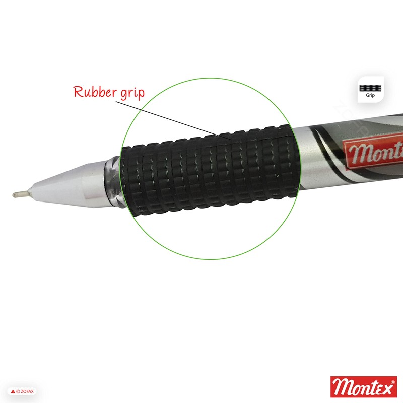 Montex 5 x 0.7mm Steel Tip Smooth Flow Ball Pen