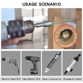 6mm Nut Driver Socket, Nut Setter Driver Drill Bit, Quick Change Impact Socket Adapter, 1/4 inch Hex Shank, 65mm Length