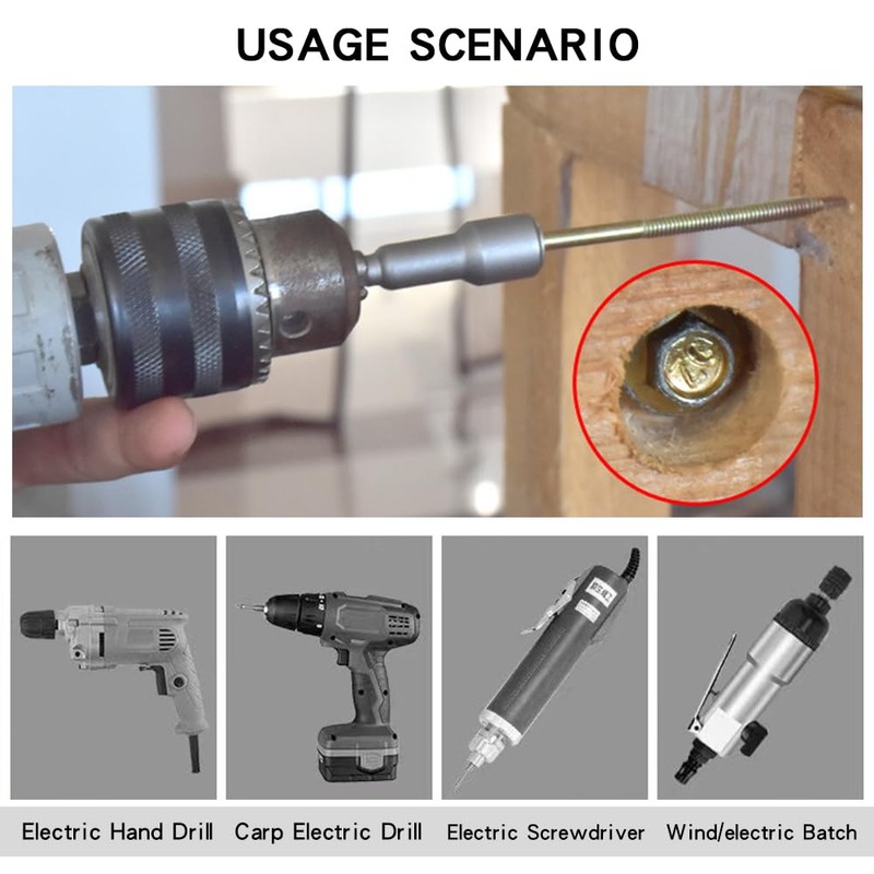 6mm Nut Driver Socket, Nut Setter Driver Drill Bit, Quick