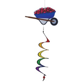 In the Breeze 5164 Wheelbarrow Theme Twister-Outdoor Garden Décor