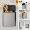 Stainless Steel Hanging Trash Can with Lid and Inner Bucket,