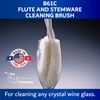 Flute and Stemware Wine Glass Cleaning Brush - Dishwasher Safe,