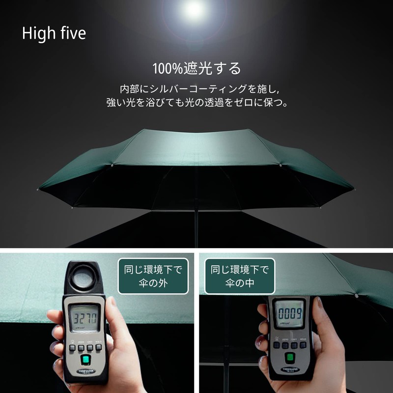 [High five Silver Series] Parasol, Folding Umbrella, UV Protection, UV