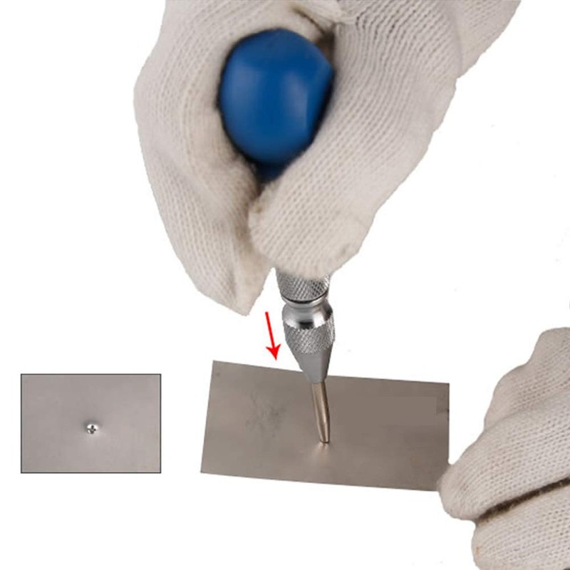 Spring-Loaded Automatic Steel Center Hole Punch Marker Scriber, Puncher Breaker