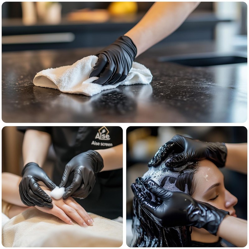 PEARL 100er-Set Nitril-Einweghandschuhe, puder- & latexfrei, Größe L, EN 455