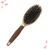 FOMIYES Oval Golden Boar Bristle Massage Comb Static Hair Brush