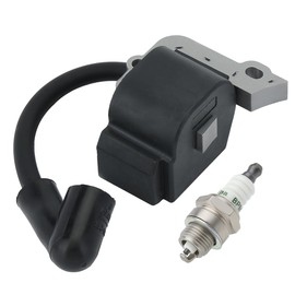 Hipa FS55 FS38 Ignition Coil 4140 400 1308 for Stihl FS45 FS55R HS45 FS46 FC55 HL45 KM55 Edger Brushcutter Hedgetrimmer Engine Replace 4140 400 1307 (After 2001) with V-GROOVE Spark Plug