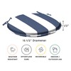 Honeycomb Indoor/Outdoor Cabana Stripe Blue and White Round Seat Cushions: