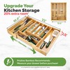 Pristine Bamboo Silverware Organizer - Expandable Kitchen Drawer Organizer -