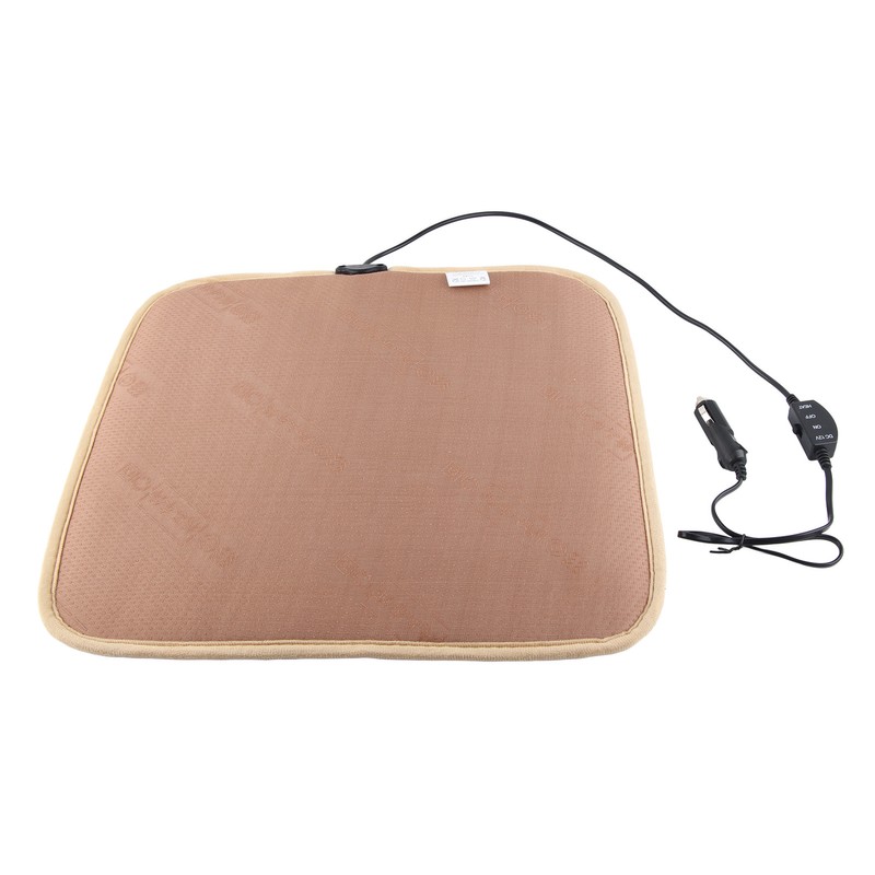 Square Car Seat Heating Pad With Plush Cover 12V Car