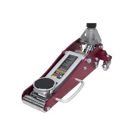 K Tool International 63094 1.5 Ton Low Profile Service Floor Jack for Garages, Repair Shops, and DIY, 3,000 lbs. Capacity, Aluminum/Steel Hybrid, Hydraulic Lifting Range 3.15" - 14", Red/Silver