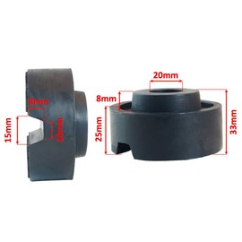 sarian Rubber Pad, UTILITY_JACK, 65x33mm V Nut, for Car, Load Capacity 100.0g, Industrial Quality, Made in Germany