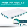 BLISSBURY Thin Pillow for Stomach Sleeper – 2.2" Ultra Flat