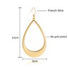 Aobei Pearl 18K Gold Lightweight Long Teardrop Earrings Simple Drop