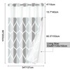 Yiatn No Hook Grey Stall Size Shower Curtain with Snap
