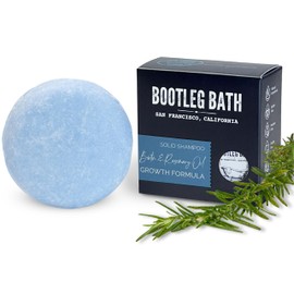 BOOTLEG BATH Growth Formula Shampoo Bar with Biotin and Rosemary Oil | Eco Friendly and All Natural Shampoo Bars for Hair Growth | Paraben Free and Sulfate Free, 2.2 oz bar