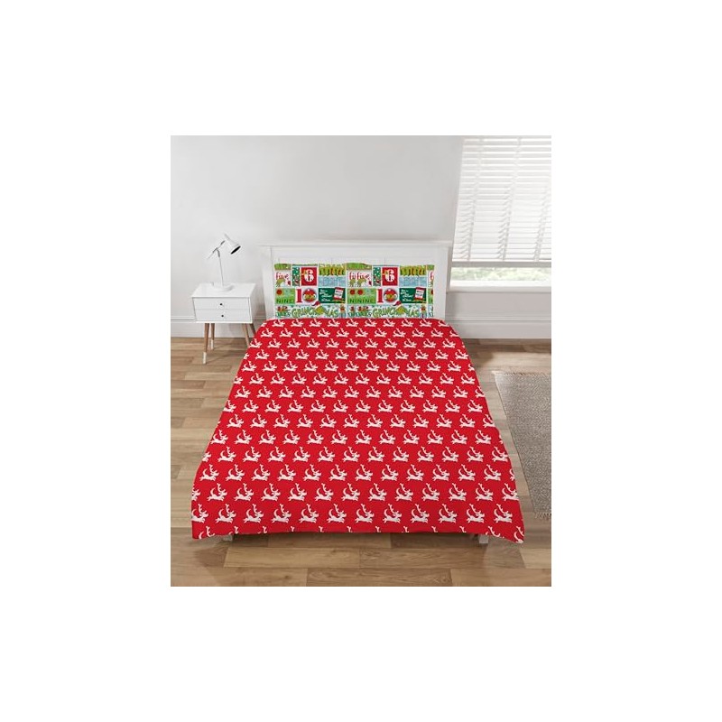 The Grinch Bedding Duvet cover set Xmas Double Bed Set