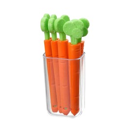 Xingyuexuan Cute Magnetic Food Bag Clips - Carrot Sealing Clip Tool for Kitchen Food Preservation, Creative Refrigerator Sticker Storage Box for Chips & Snacks-10 Pack