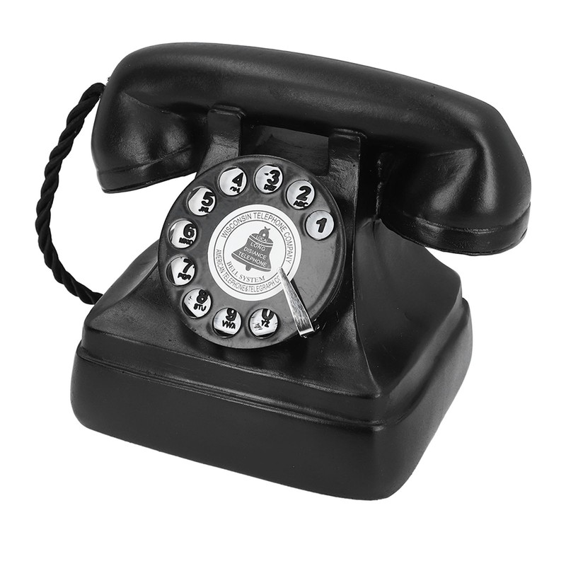 Decorative Telephone Creative Synthetic Resin Rotary Dial Retro Telephone Ornament