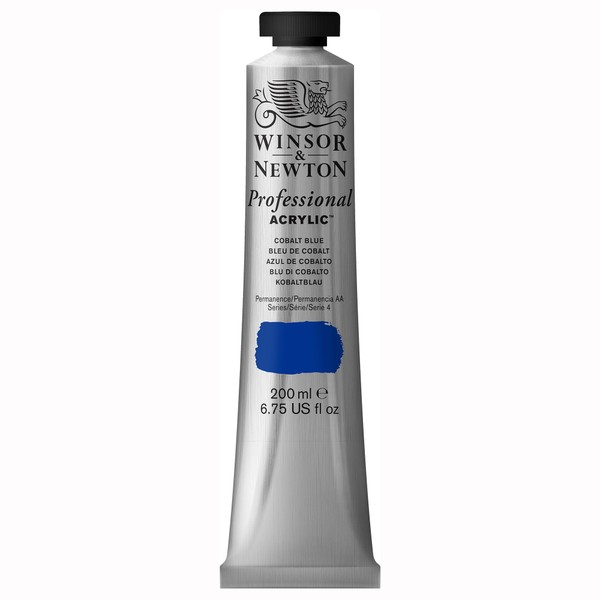 Winsor & Newton Professional Acrylic Color Paint, 200ml Tube, Cobalt