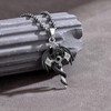 Lypic Gothic Dragon Sword Necklace for Men Women 925 Sterling