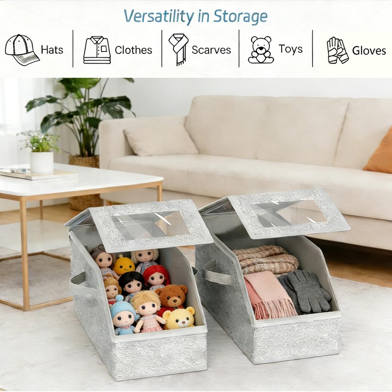YINTRAX 3 Pack Hat Storage Box for Baseball Caps