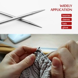 24inch (60cm) Stainless Steel Circular Knitting Needle Size US 4 (3.5mm) Metal Knitting Needles Set for Making Sweater Shawl Scarf